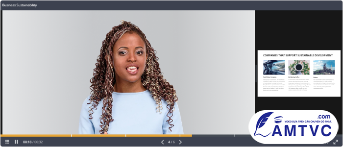 Video bài giảng được tối đa hóa hiển thị video trong iSpring Suite