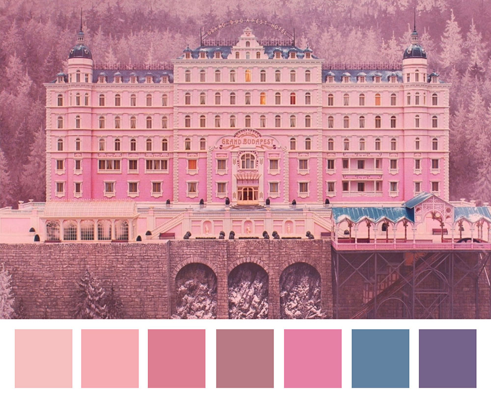 Bảng màu The Grand Budapest Hotel Wes Anderson