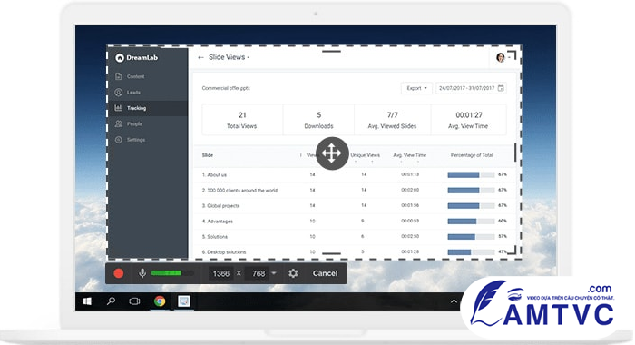 Máy quay phim màn hình Cam miễn phí